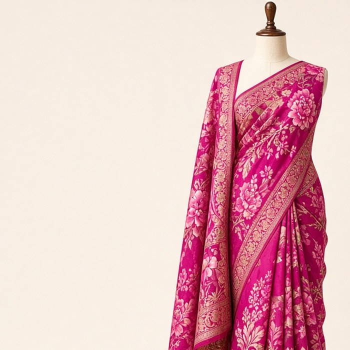Digitally printed sarees