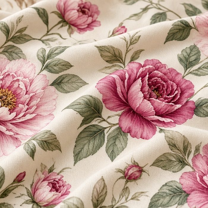 Florals digital print on fabric
