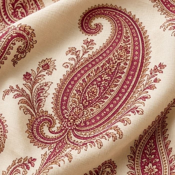 Paisley digital print on fabric
